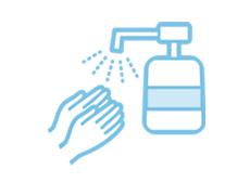 アンジュの新型コロナウイルス対策「手指の消毒にご協力ください」